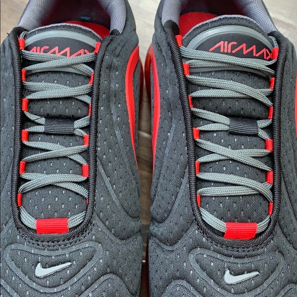 NIKE AIR MAX 720 Black/University Red-Black men’s - Picture 9 of 16
